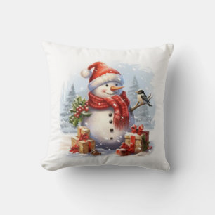 Vrolijk kerstfeest van de sneeuwman kussen