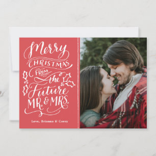 Vrolijk kerstfeest van de toekomst, de heer en mev feestdagenkaart