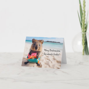 Vrolijk kerstfeest van deze Schattige Quokka - Kaart