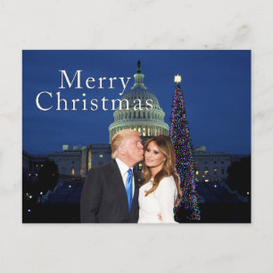 Vrolijk kerstfeest van Donald en Melania Briefkaart