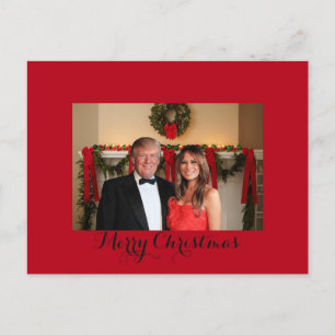 Vrolijk kerstfeest van Donald en Melania Feestdagenkaart