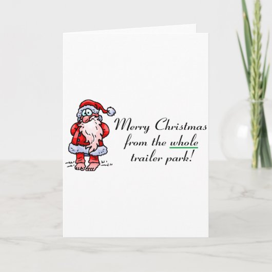 Vrolijk kerstfeest van het hele woonwagenkamp feestdagen kaart (Voorkant)