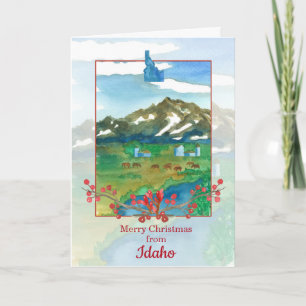 Vrolijk kerstfeest van Idaho Koeien Ranch Kaart