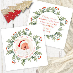 Vrolijk kerstfeest van nieuwe grootouders Foto Feestdagenkaart