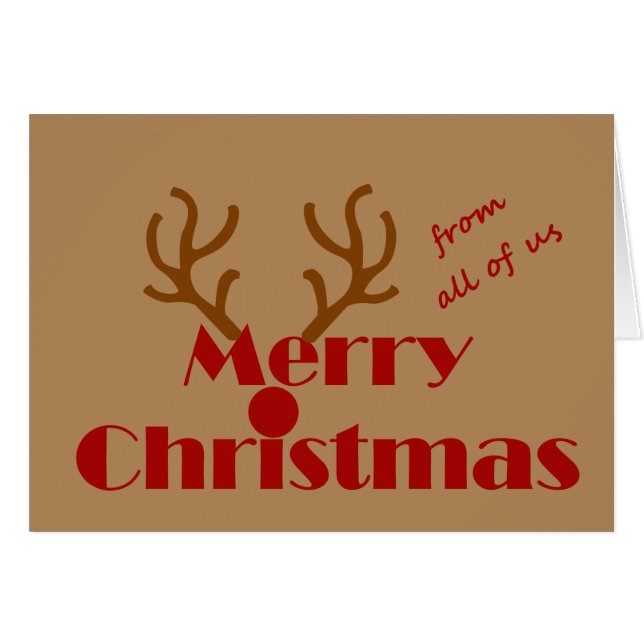 Vrolijk kerstfeest van ons allemaal feodale renren (Voorkant Horizontaal)