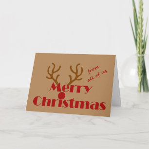 Vrolijk kerstfeest van ons allemaal feodale renren feestdagen kaart