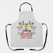 Vrolijk kerstfeest van onze familie, gelukkig nieu schort (Voorkant)