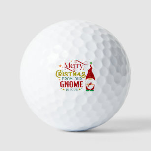 Vrolijk kerstfeest van onze gnoom naar de jouwe golfballen