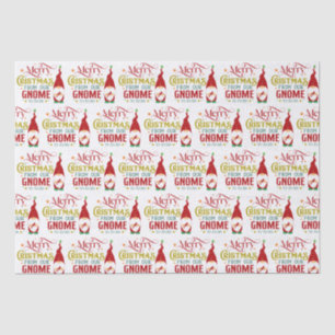 Vrolijk kerstfeest van onze gnoom naar de jouwe tissuepapier