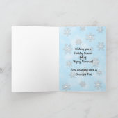 Vrolijk kerstfeest van opa en oma kaart (Binnen)