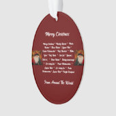 Vrolijk kerstfeest van over de hele wereld ornament (voorkant)