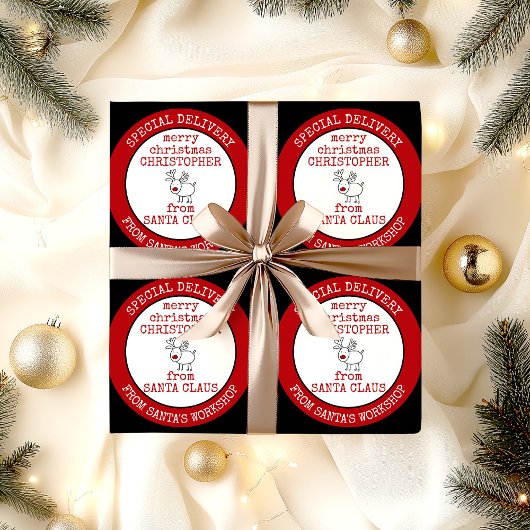 Vrolijk kerstfeest van Sinterklaas Custom Cadeaupapier