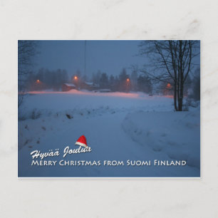 Vrolijk kerstfeest van Suomi Finland Feestdagenkaart