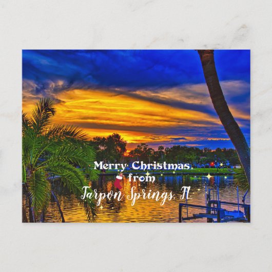 Vrolijk kerstfeest van Tarpon Springs, FL Briefkaart (Voorkant)