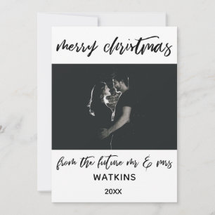 Vrolijk kerstfeest van Toekomst Mr. & Mrs., BW Fot Feestdagenkaart