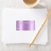 Vrolijk kerstfeest van tot handvol met Paars goud Etiket (Insitu)