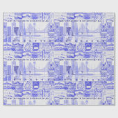 Vrolijk kerstfeest vanaf de SF Bay Cadeaupapier (Vlak)