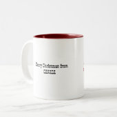 Vrolijk kerstfeest vanuit Canada Farmhouse Wreate Tweekleurige Koffiemok (Voorkant links)