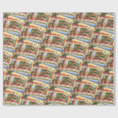 Vrolijk kerstfeest vanuit de begroeting met Flori Cadeaupapier (Vlak)