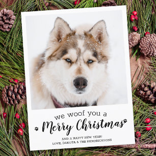 Vrolijk kerstfeest vanuit de foto van de Dog Moder Briefkaart