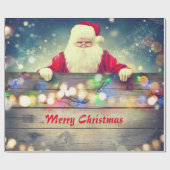 Vrolijk kerstfeest vanuit de kerstman cadeaupapier (Vlak)