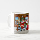 Vrolijk kerstfeest vanuit de kerstman koffiemok (Voorkant links)