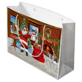 Vrolijk kerstfeest vanuit de kerstman large cadeautasje (Achterkant Gekanteld)