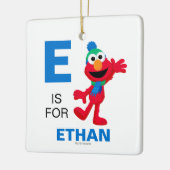 Vrolijk kerstfeest vanuit Elmo Keramisch Ornament (Links)