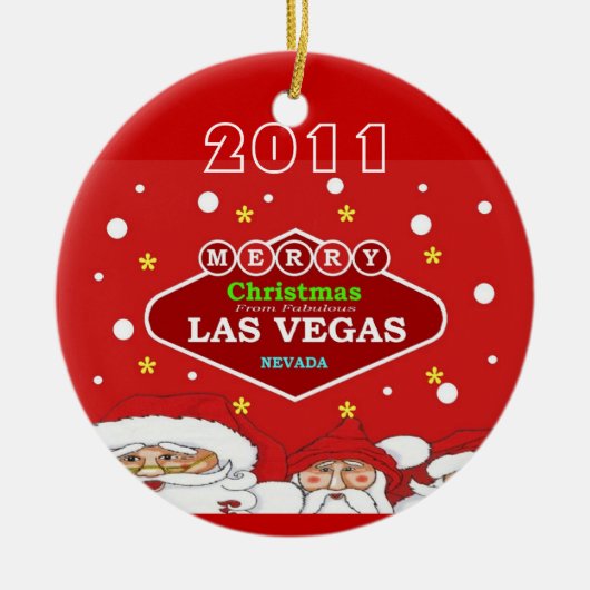 Vrolijk kerstfeest vanuit het Ornament Las Vegas (Voorkant)