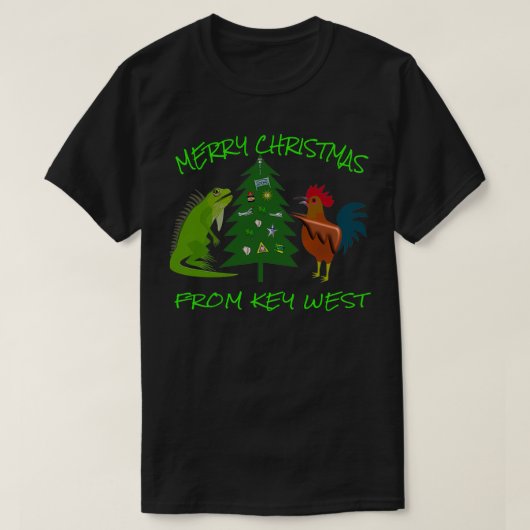 Vrolijk kerstfeest vanuit Key West T-shirt (Design voorkant)
