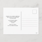 Vrolijk kerstfeest vanuit New Home Poinsettia en P Feestdagenkaart (Achterkant)