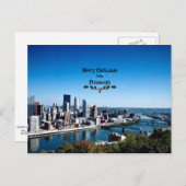 Vrolijk kerstfeest vanuit Pittsburgh Briefkaart (Voorkant / Achterkant)