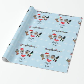 Vrolijk kerstfeest vanuit Santa en Friends Cadeaupapier