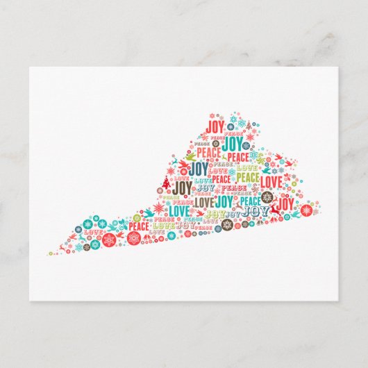 Vrolijk kerstfeest vanuit Virginia Briefkaart (Voorkant)