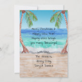 Vrolijk kerstfeest vanuit Warm Climate Santa Snowm (Achterkant)