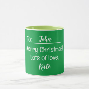 Vrolijk Kerstfeest Veel liefde Groen Mok