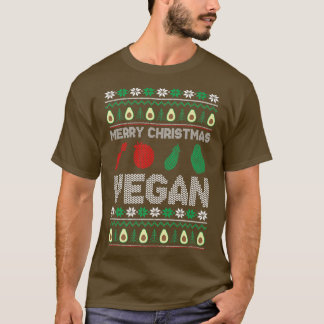 Vrolijk kerstfeest Vegan Veganism Ugly kerstVege T-shirt