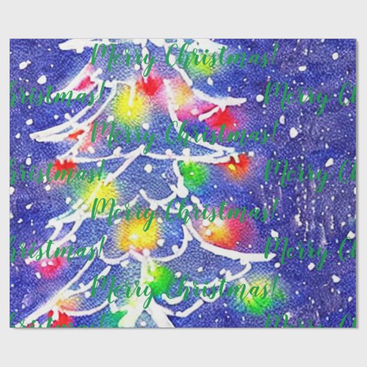 Vrolijk kerstfeest! Verpakkingspapier Cadeaupapier (Vlak)