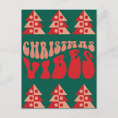 Vrolijk Kerstfeest Vibes Retro Feestdagenkaart (Voorkant)