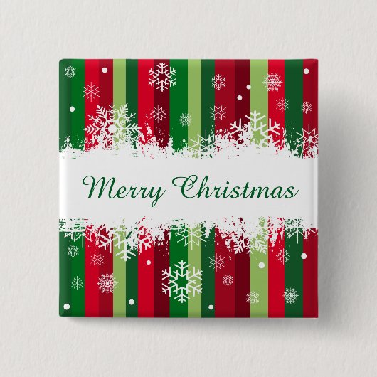 Vrolijk kerstfeest vierkante button 5,1 cm (Voorkant)
