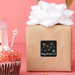 Vrolijk kerstfeest! vierkante sticker