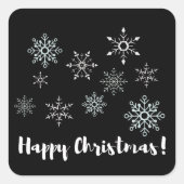 Vrolijk kerstfeest! vierkante sticker (Voorkant)