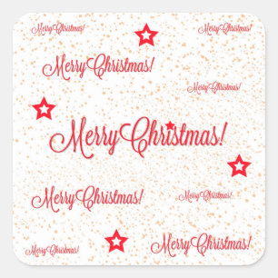 Vrolijk kerstfeest! vierkante sticker