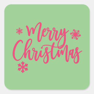 Vrolijk kerstfeest vierkante sticker