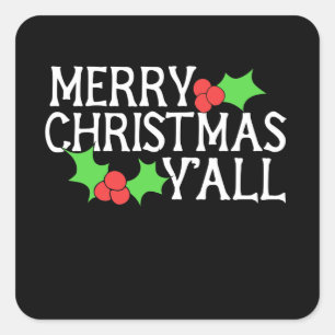 Vrolijk kerstfeest vierkante sticker