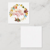 Vrolijk kerstfeest vierkante visitekaartje (Voorkant / Achterkant)