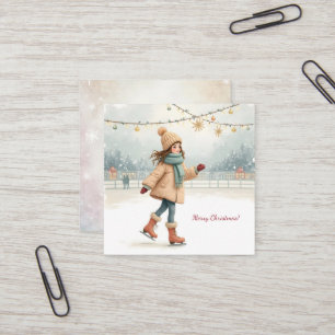 Vrolijk kerstfeest! vierkante visitekaartje