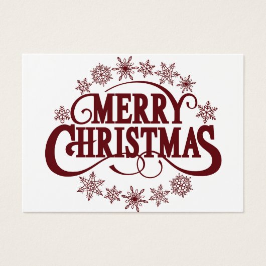 Vrolijk kerstfeest visitekaartje (Voorkant)