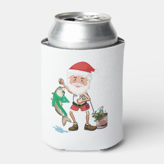 Vrolijk kerstfeest Vist liefhebbers Blikjeskoeler (Blikje Voorkant)