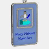 Vrolijk kerstfeest Vist Penguin Custom Ornament (Rechts)
